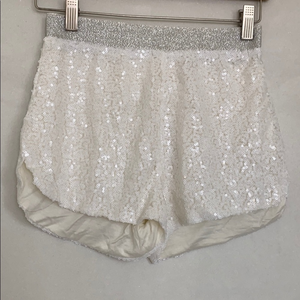 Dolls Kill White Short with Sequins